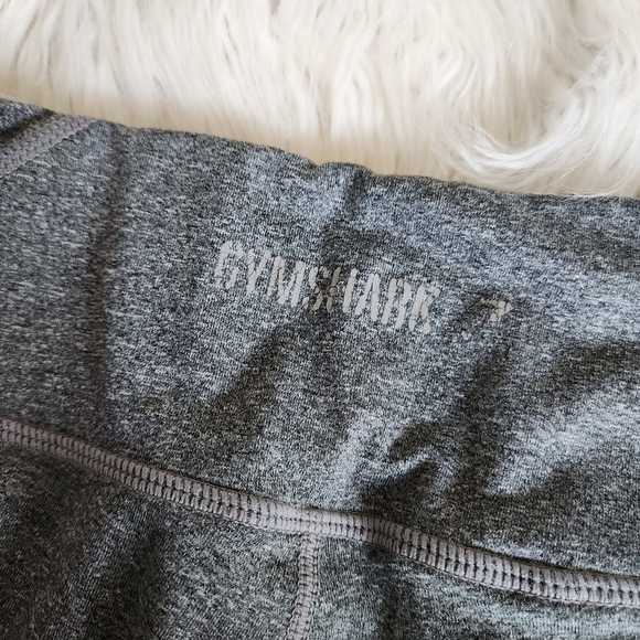 Gymshark Leggings Mesh Panel Pockets Gray Full Length 28"  size M - Picture 6 of 11